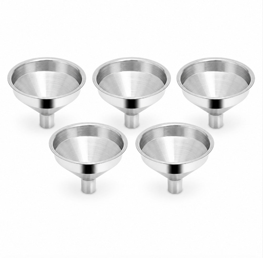 5-Pack Mini Stainless Steel Funnels for Perfume, Oil & Bottles | TIKA