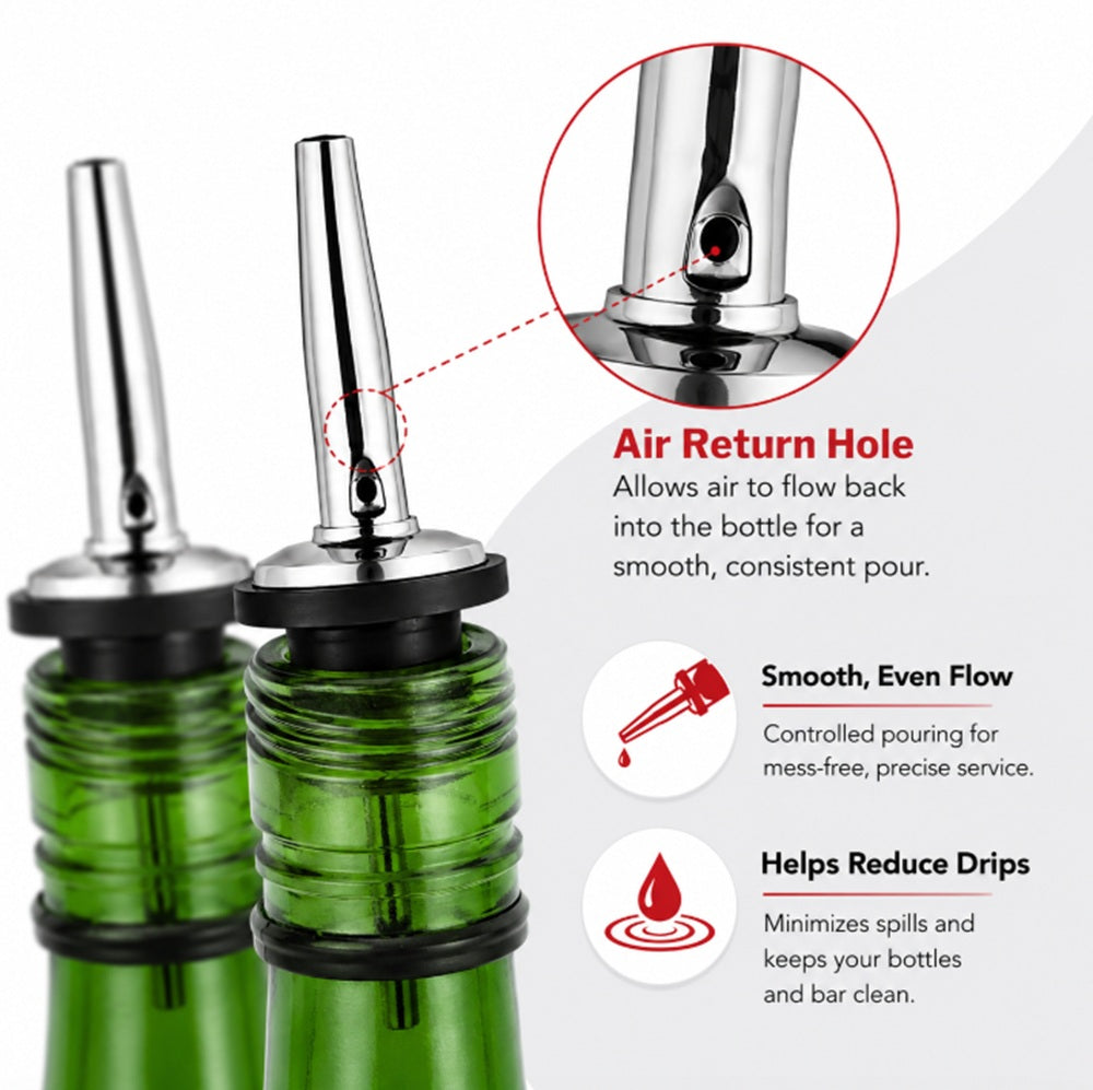 5-Pack Stainless Steel Speed Pourer Spouts | TIKA
