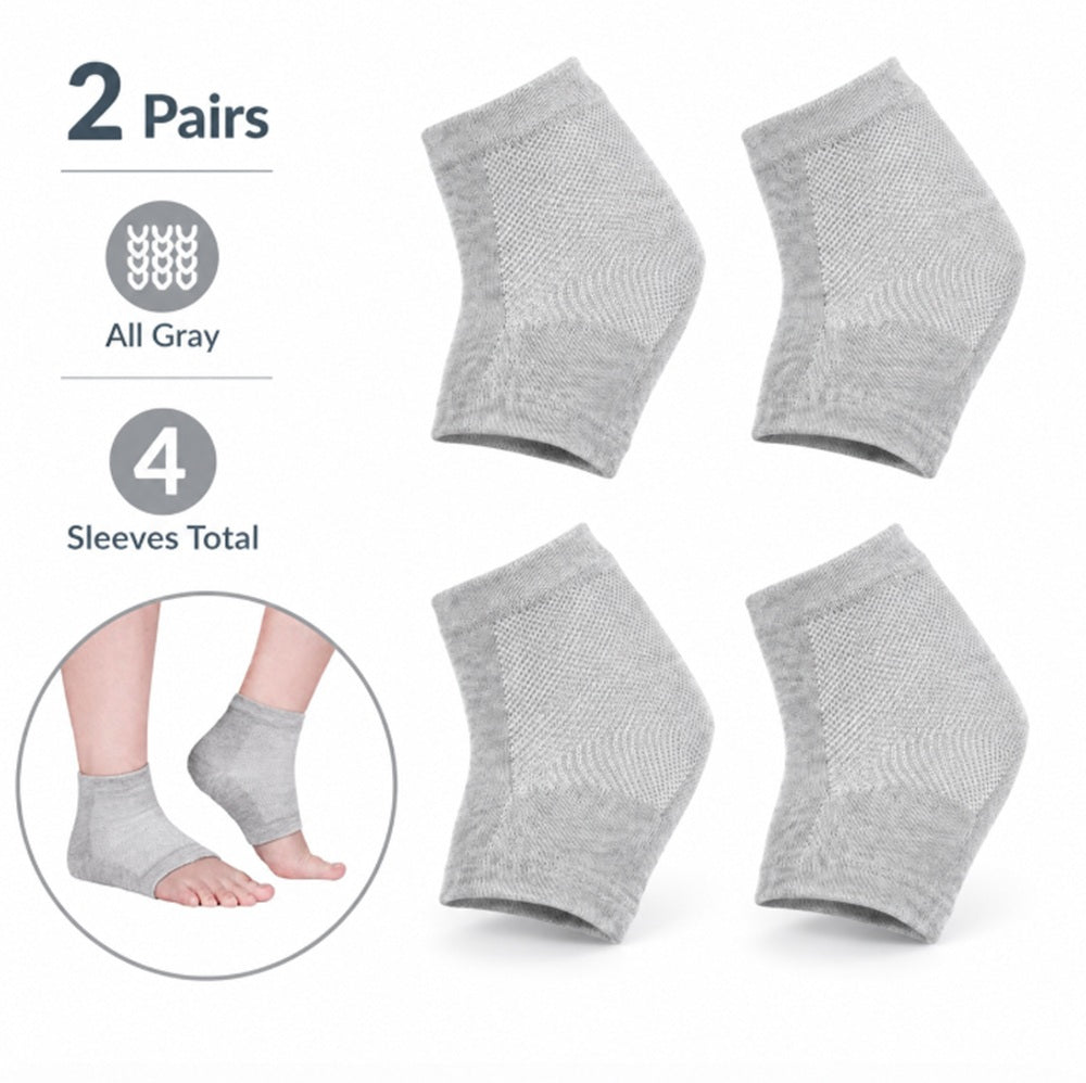 2-Pair Gel-Lined Open-Toe Heel Socks | TIKA