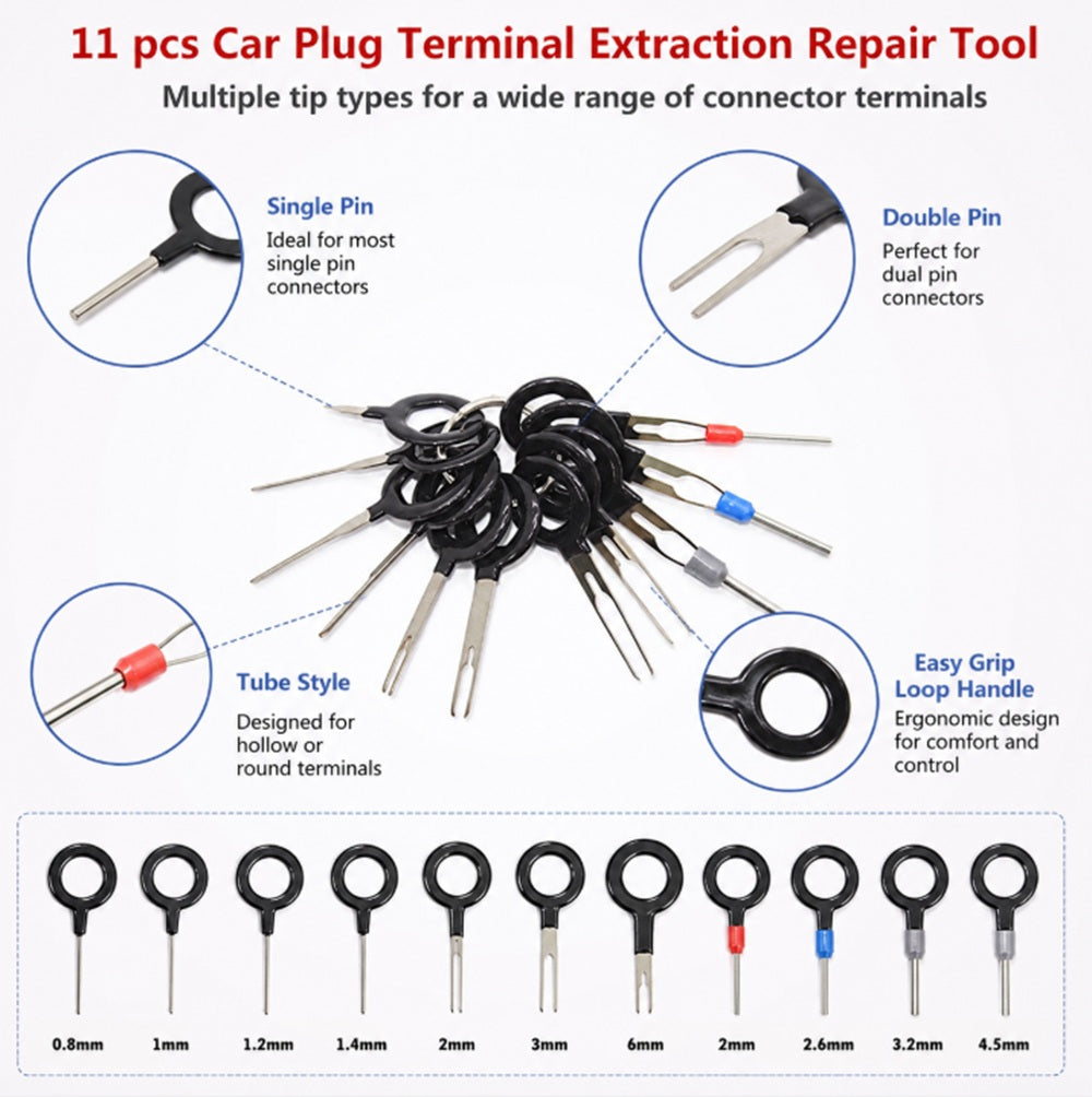11-Piece Terminal Pin Removal Tool Kit | TIKA