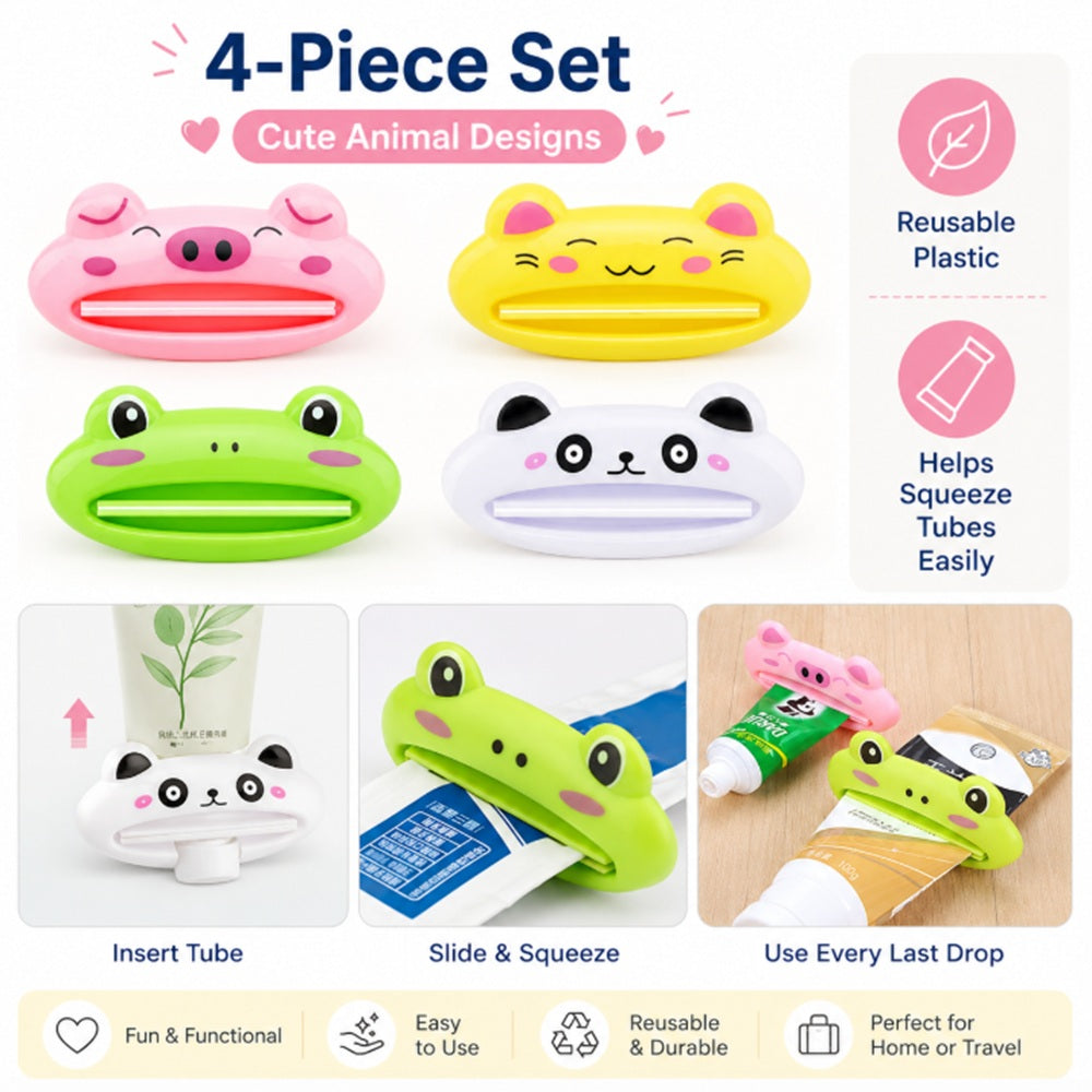 4-Pack Roller Toothpaste Tube Squeezers | TIKA