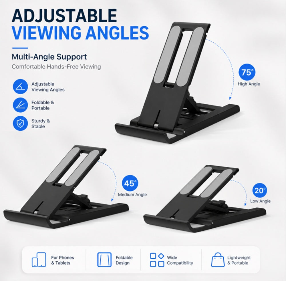 Foldable Adjustable Phone & Tablet Stand | TIKA