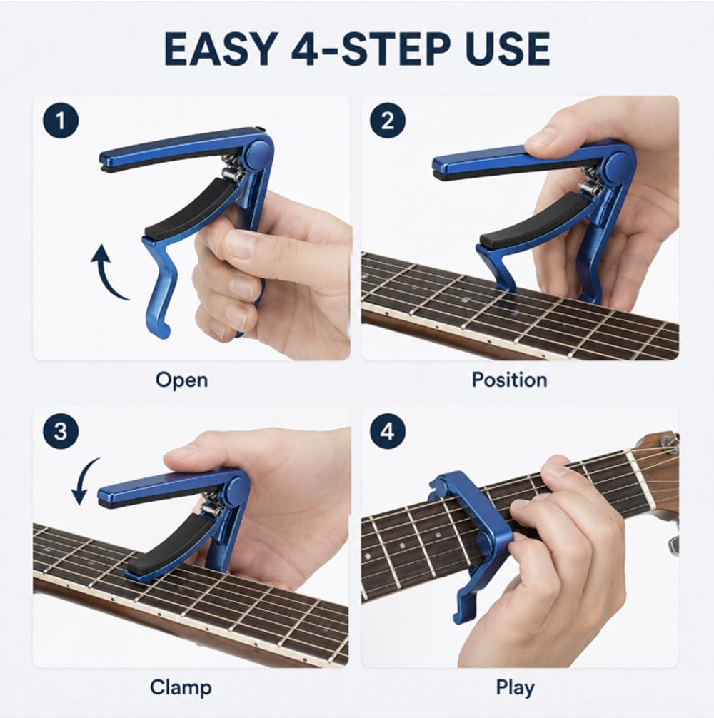 Quick-Change Guitar Capo for Acoustic & Electric Guitars | TIKA