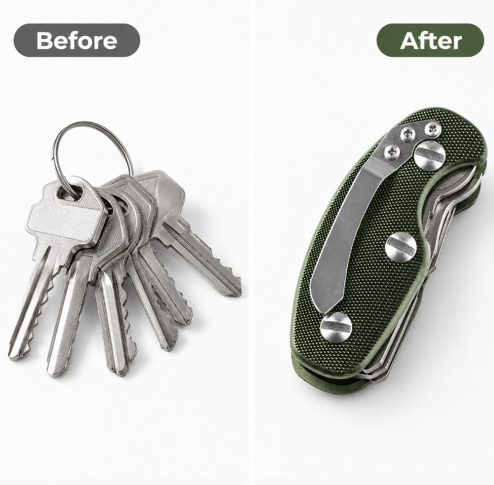 EDC Key Organizer Clip with Belt & Pocket Hook | TIKA