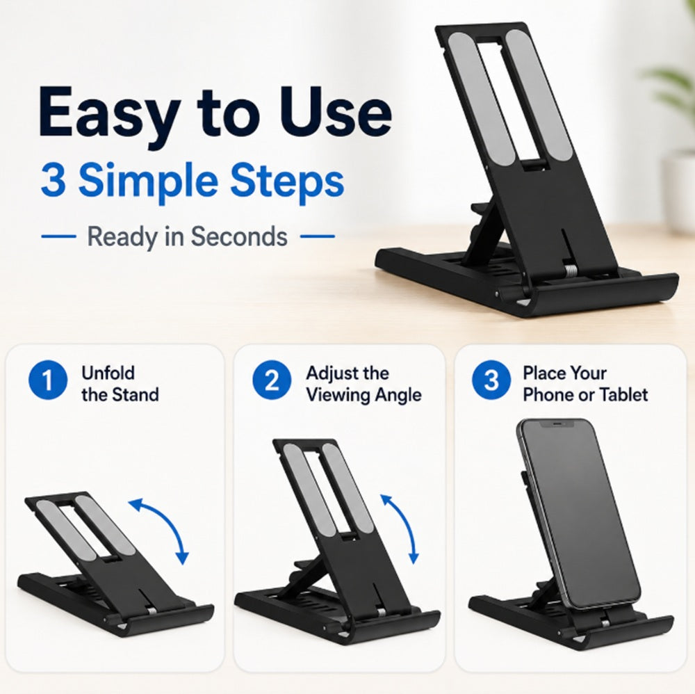 Foldable Adjustable Phone & Tablet Stand | TIKA