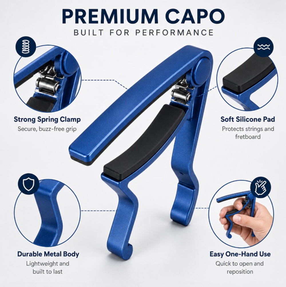 Quick-Change Guitar Capo for Acoustic & Electric Guitars | TIKA