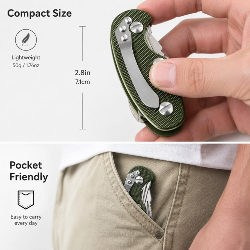 EDC Key Organizer Clip with Belt & Pocket Hook | TIKA