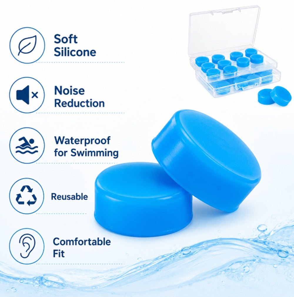 16-Piece Reusable Silicone Earplug Set | TIKA