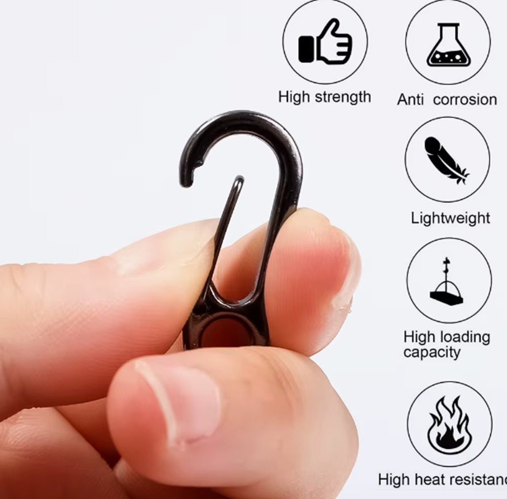 20-Pack Mini Aluminum Carabiner Keychain Clips | TIKA