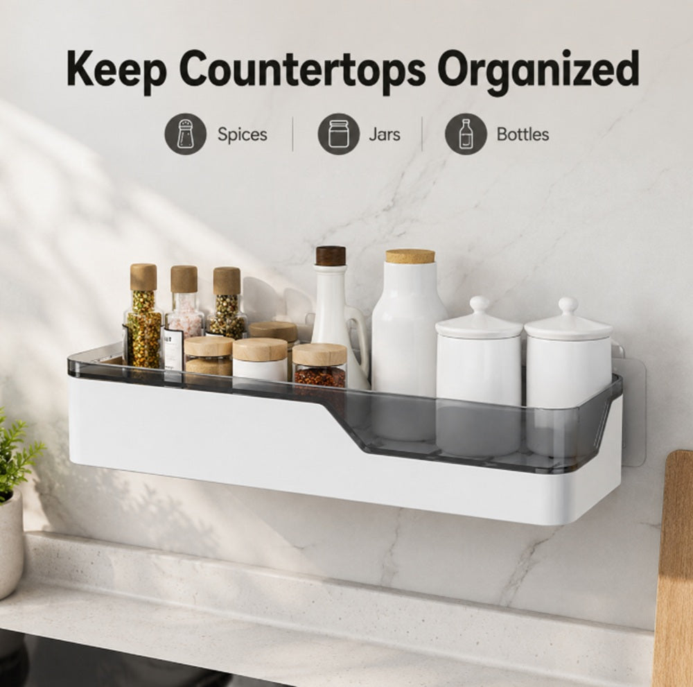 Wall-Mounted Shower Caddy & Bathroom Shelf | TIKA