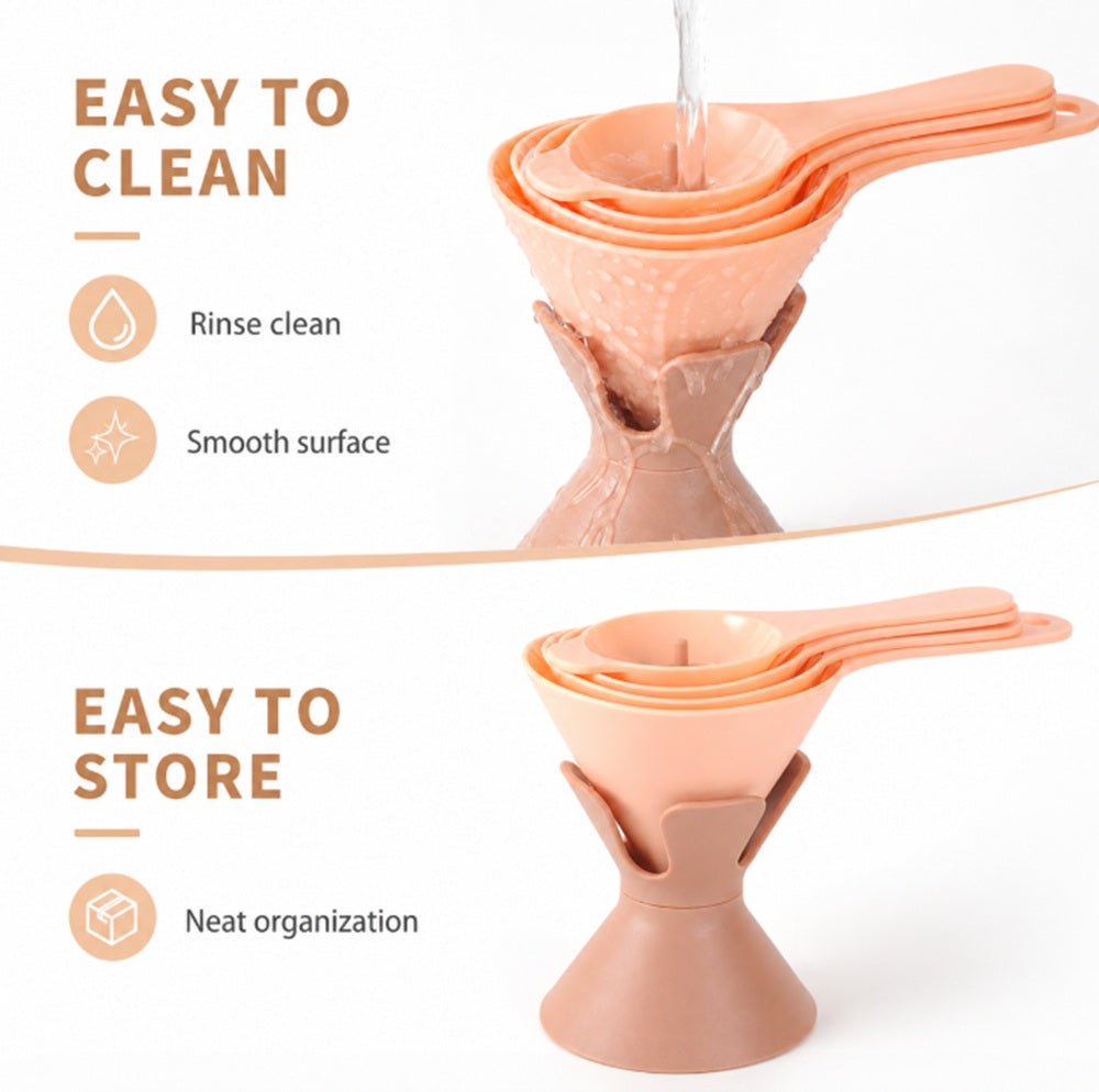 6-in-1 Reusable Kitchen Funnel & Filter Set for Bottles and Jars | TIKA