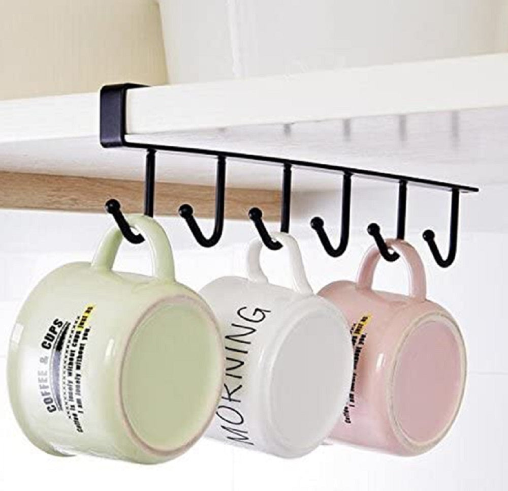2-Piece Under-Shelf Mug Holder Racks | TIKA