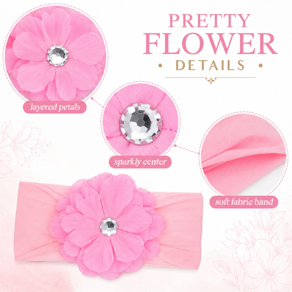 10-Piece Baby Girl Lace Bow & Flower Headband Set | TIKA