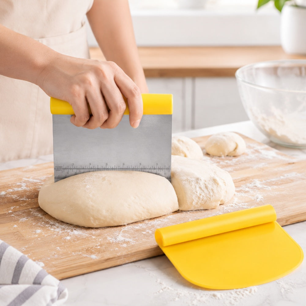 Stainless Steel Bench Scraper & Dough Cutter with Scale – TIKA