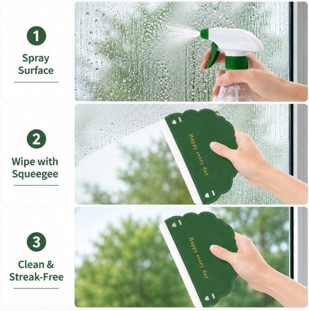 3-Pack Glass & Mirror Cleaning Squeegee Set | TIKA