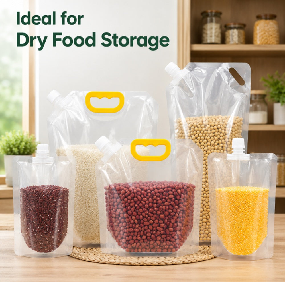 5-Pack Reusable Stand-Up Grain Storage Bags | TIKA