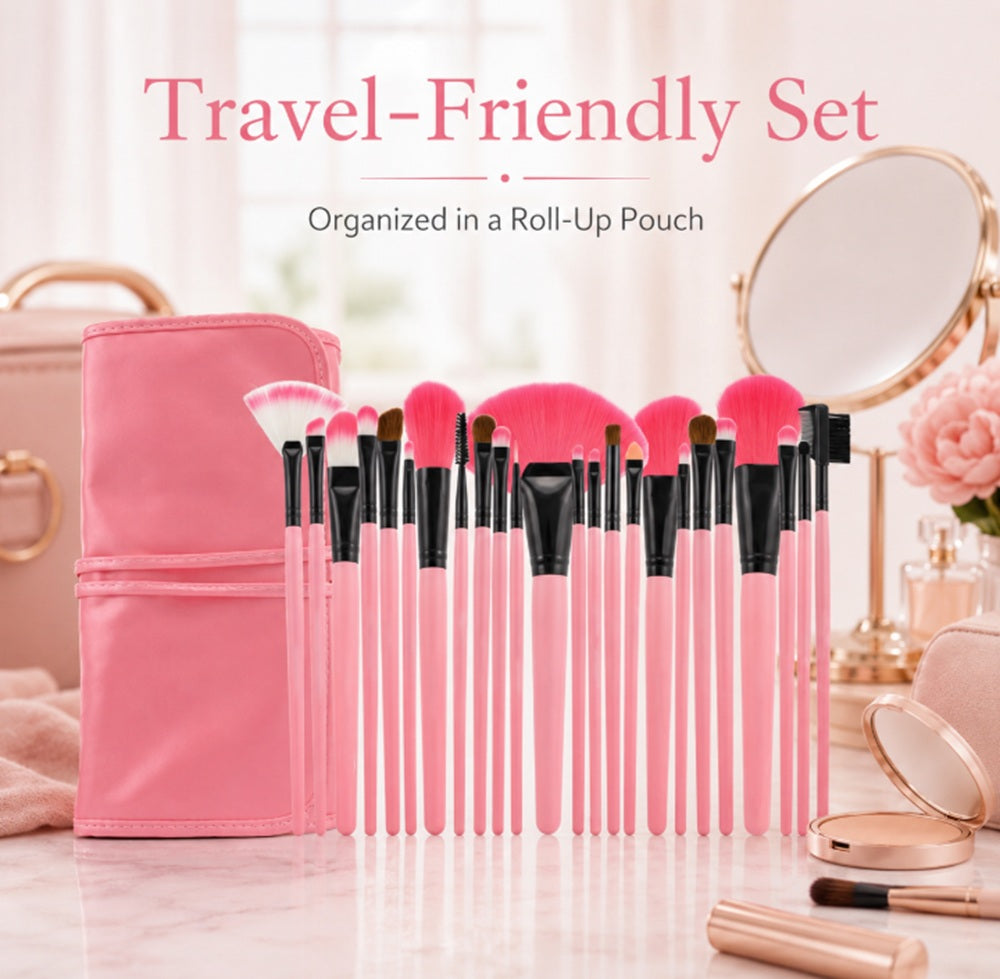 24-Piece Makeup Brush Set with Case | TIKA