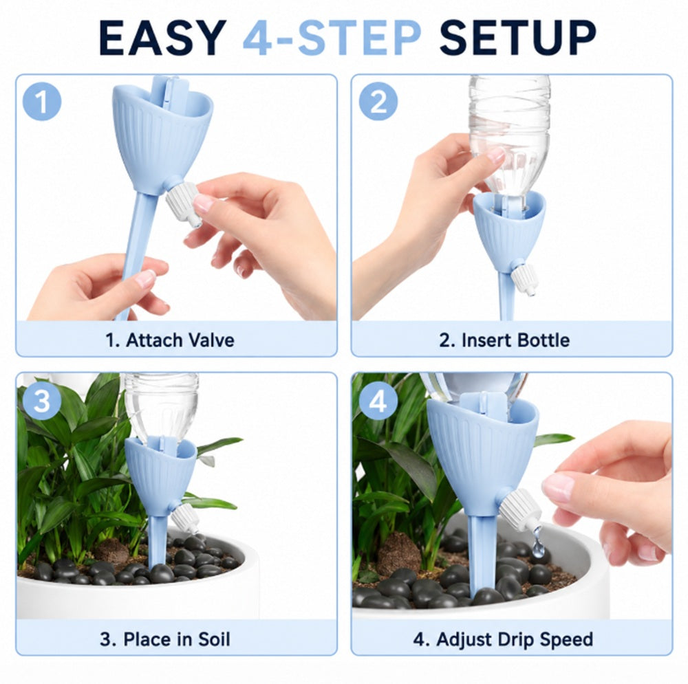 4-Pack Automatic Plant Watering Spikes | TIKA