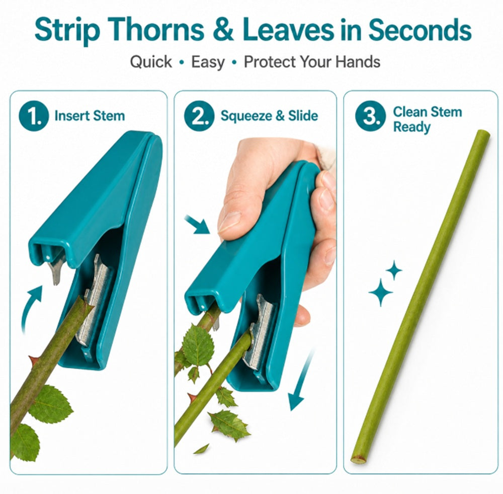 Plastic Rose Thorn & Leaf Stripper Tool | TIKA
