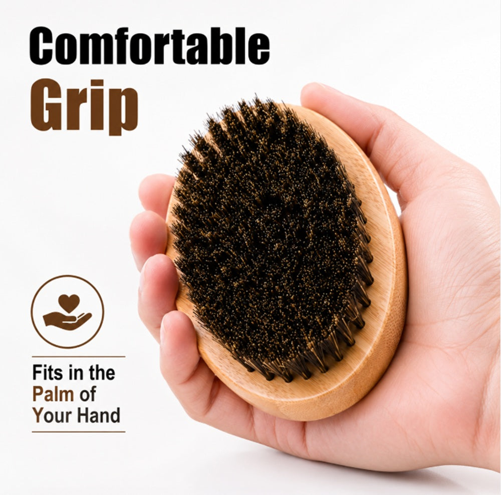Men’s Soft Boar Bristle Beard Brush with Wooden Handle | TIKA