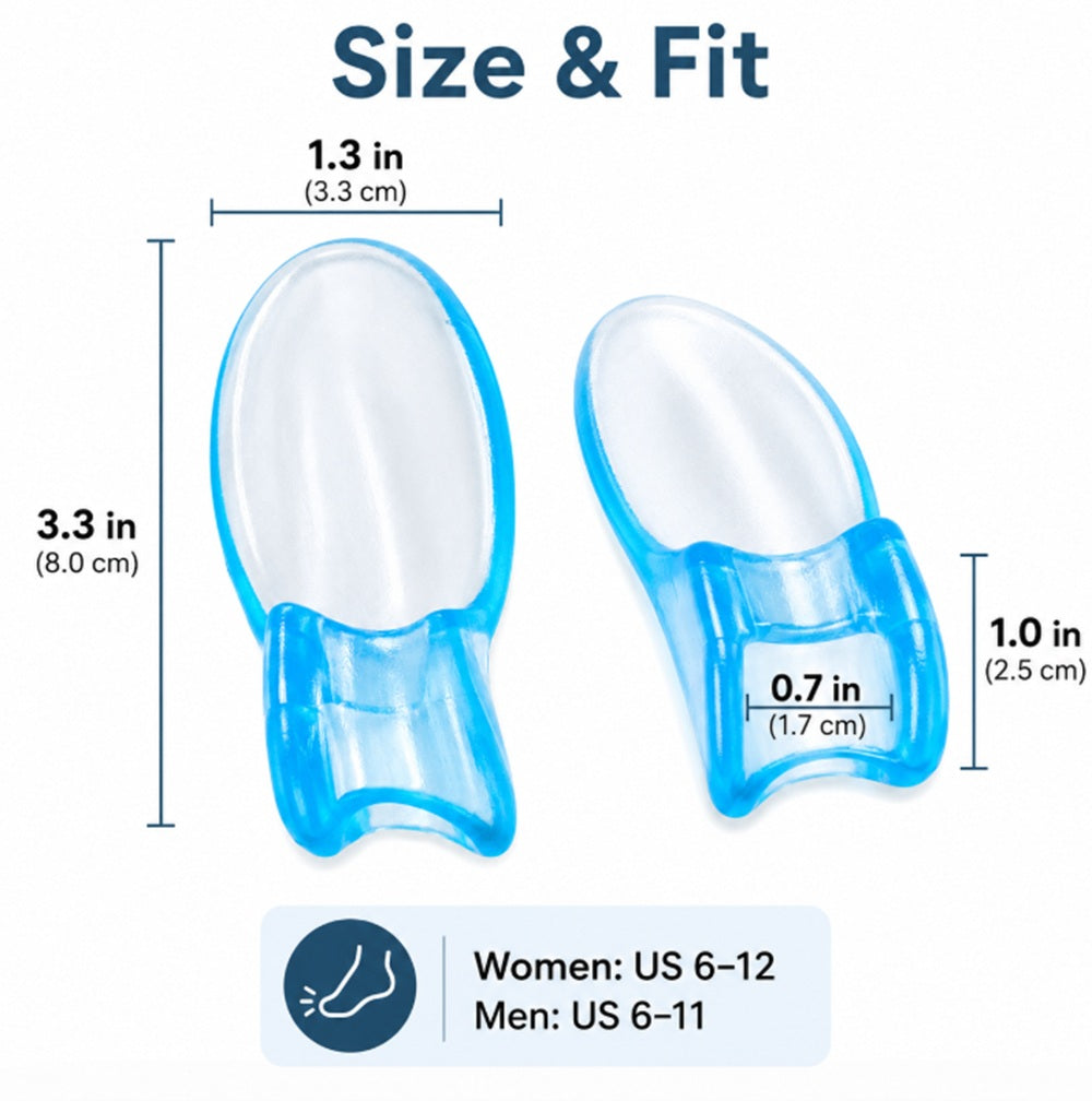 1-Pair Silicone Gel Big Toe Separators | TIKA