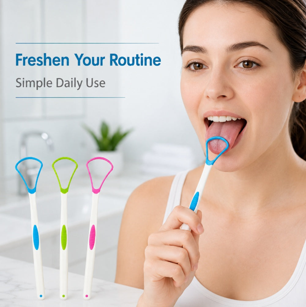 3-Pack Reusable Tongue Scrapers for Adults | TIKA
