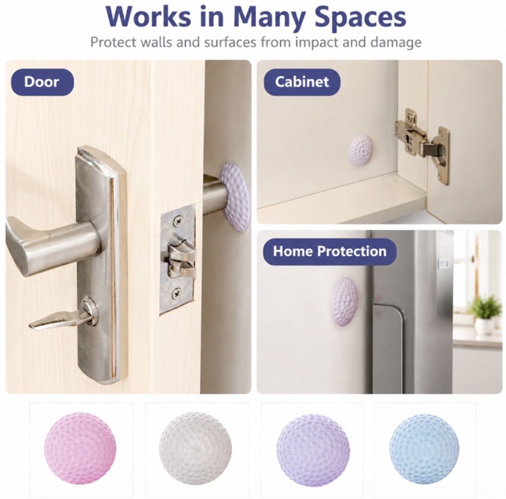 4-Pack Self-Adhesive Rubber Wall Protector Pads | TIKA