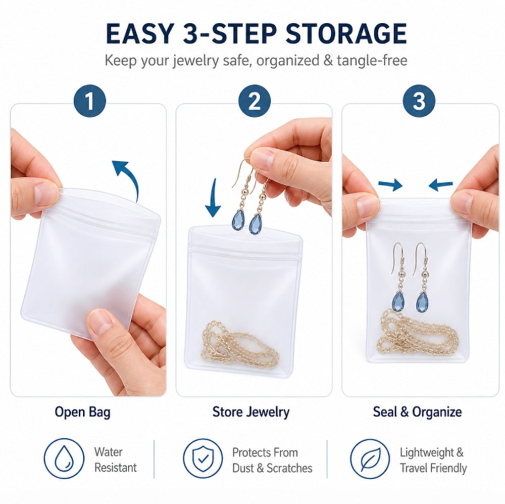 100-Pack Clear PVC Coin Storage Bags, 5 × 7cm | TIKA