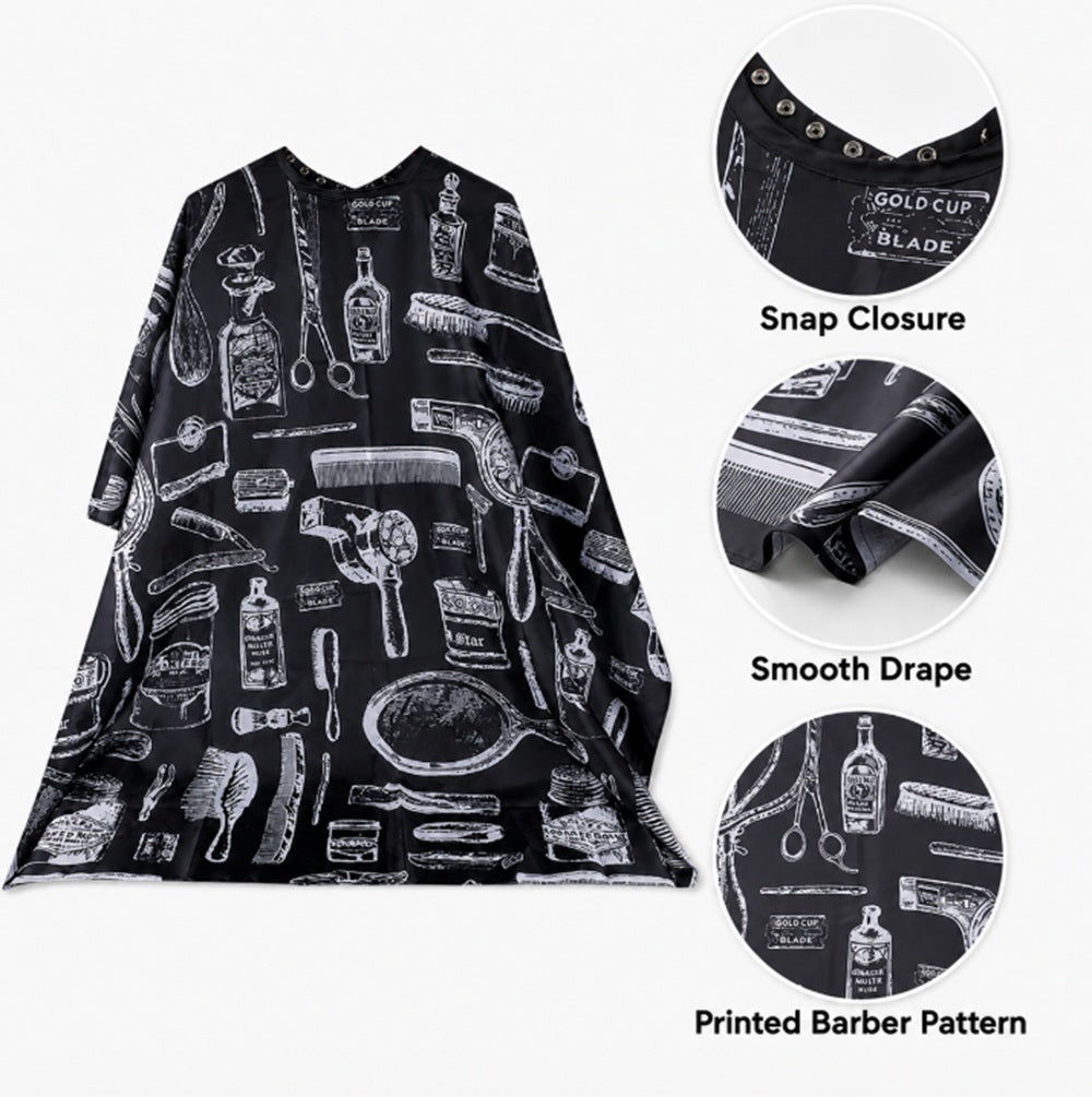 Waterproof Barber Cape with Adjustable Snap Closure | TIKA