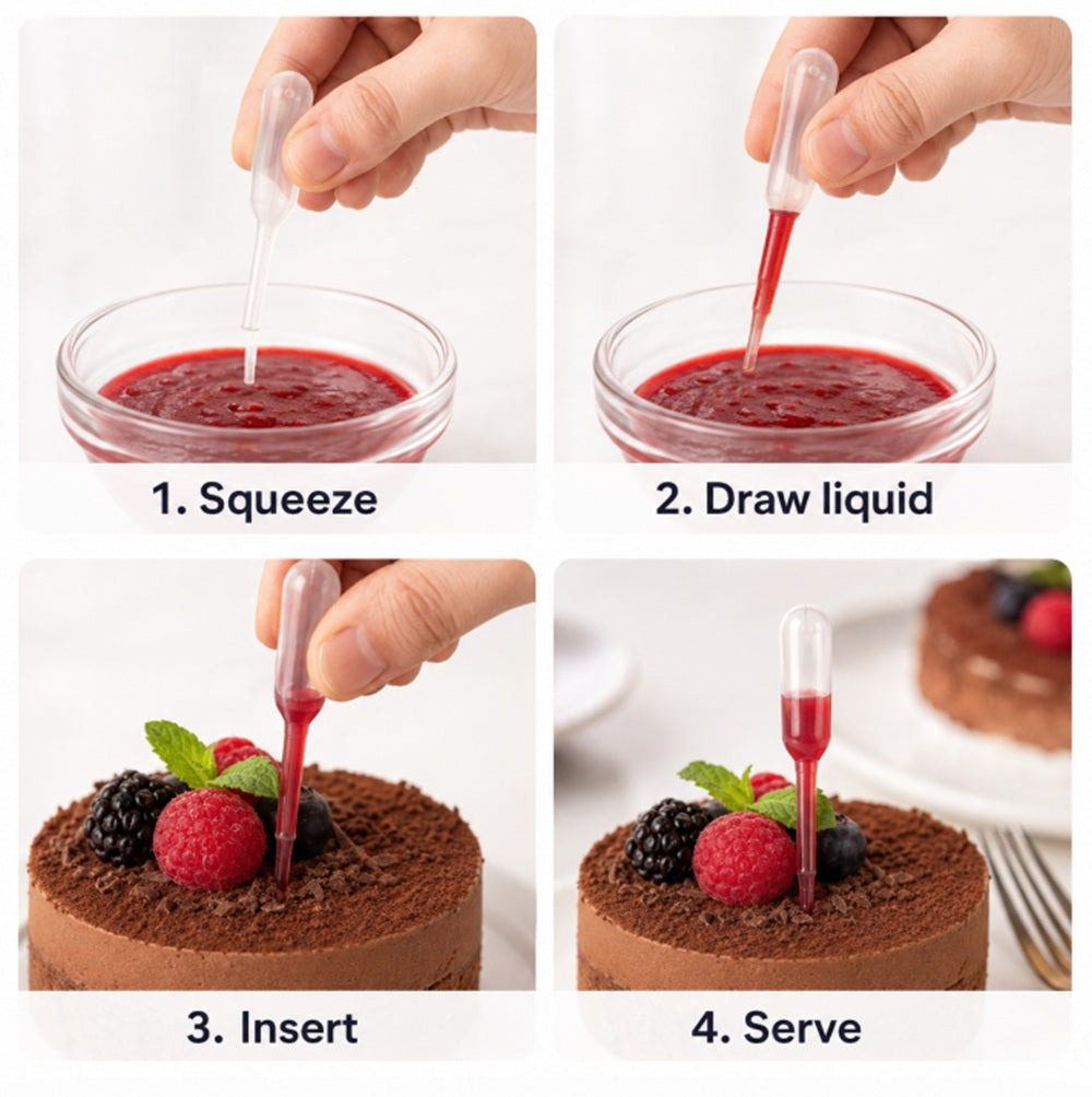 50-Pack 4 mL Disposable Plastic Pipettes for Cupcakes | TIKA