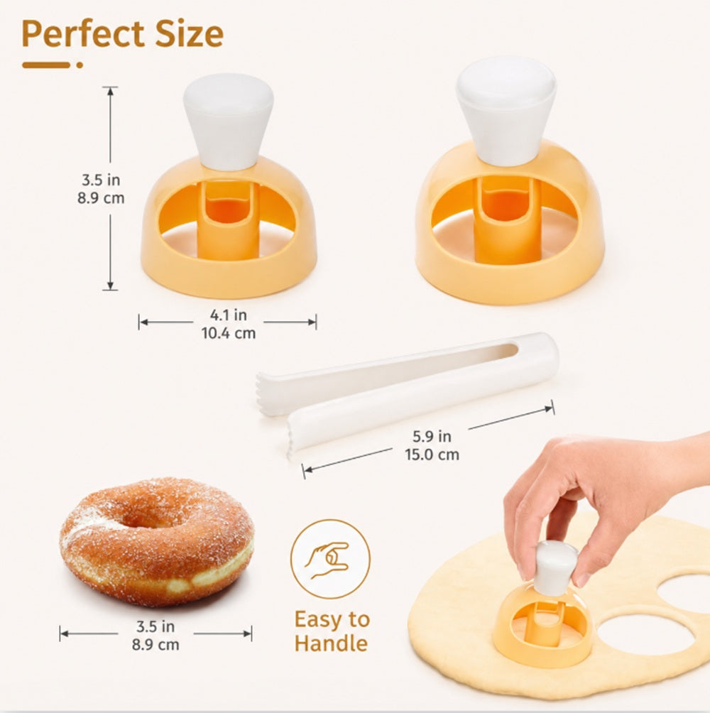 Donut Cutter & Dipping Pliers Set for DIY Baking | TIKA