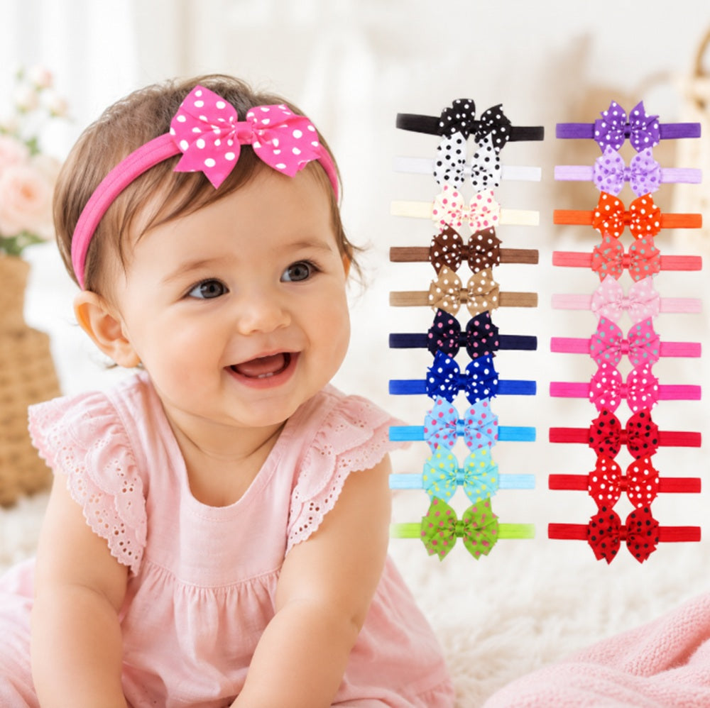 20-Piece Baby Girl Bow Headband Set | TIKA