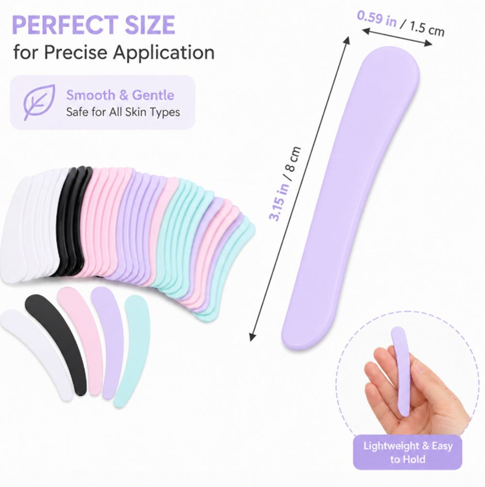 100-Pack Mini Disposable Cosmetic Spatulas | TIKA