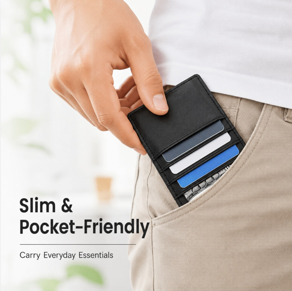 Slim RFID Blocking Leather Card Wallet | TIKA