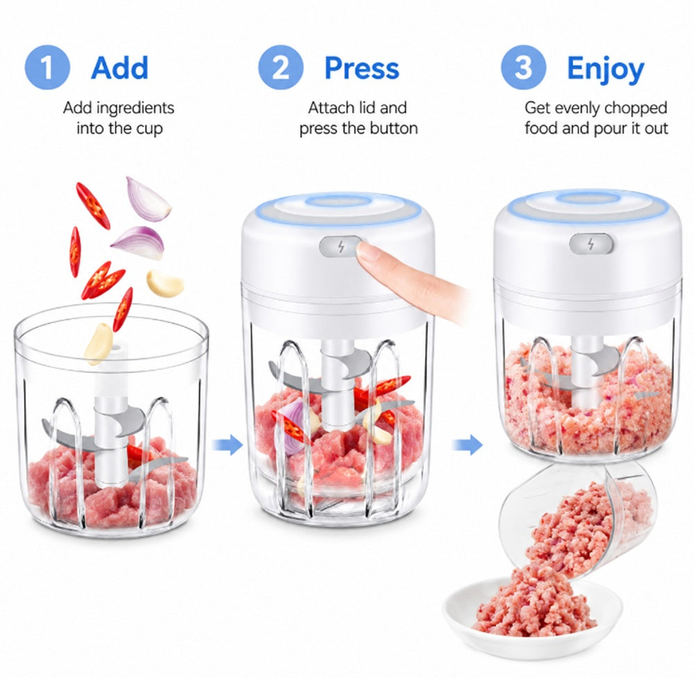 USB Rechargeable Mini Electric Garlic & Vegetable Chopper | TIKA
