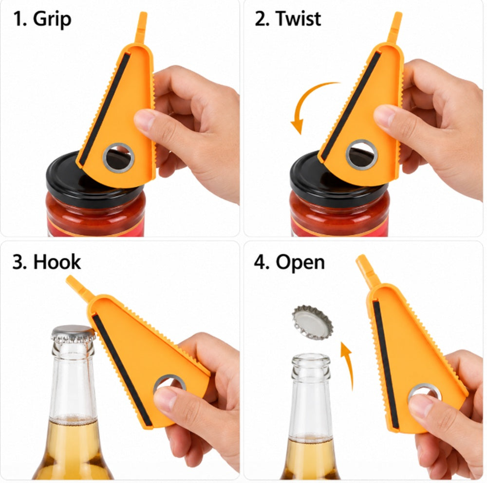 6-in-1 Jar Opener for Weak Hands, Bottle & Can Opener | TIKA