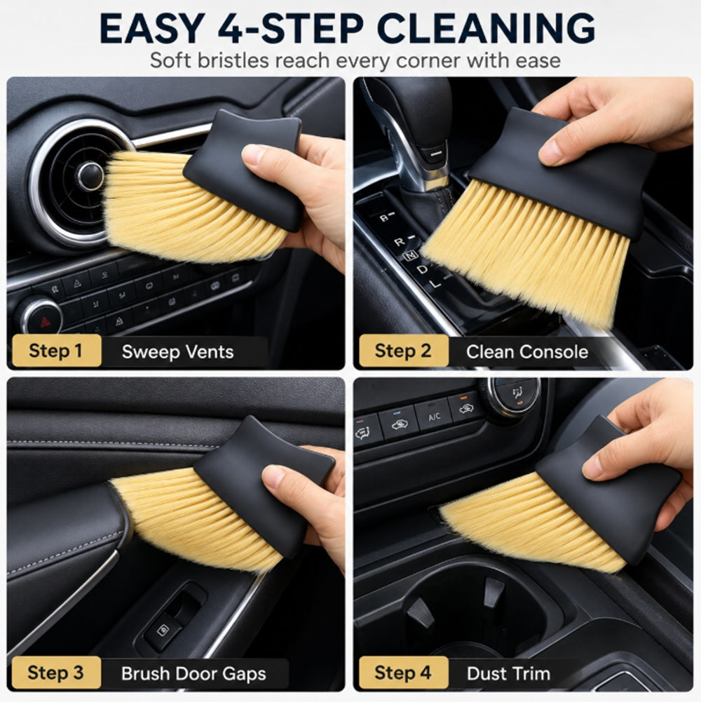 2-Pack Soft-Bristle Car Interior Dust Brushes | TIKA