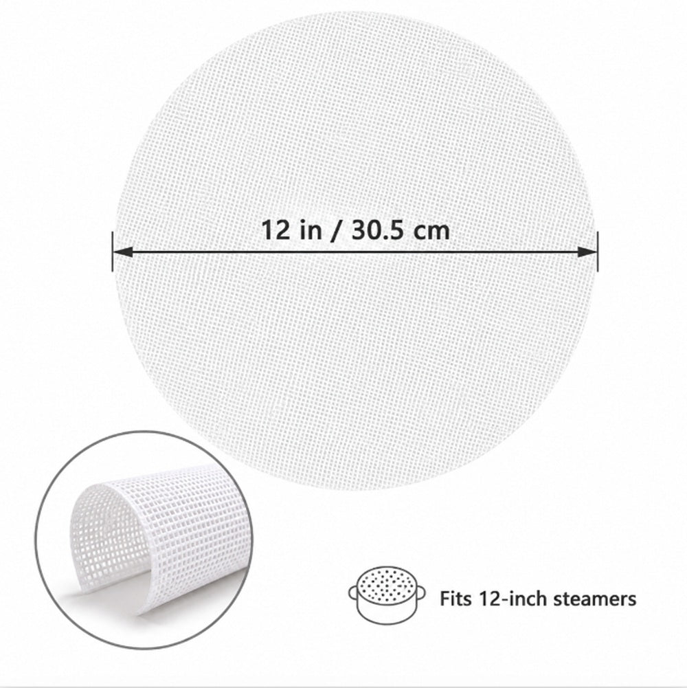 4-Pack Round Silicone Mesh Steamer Liners | TIKA