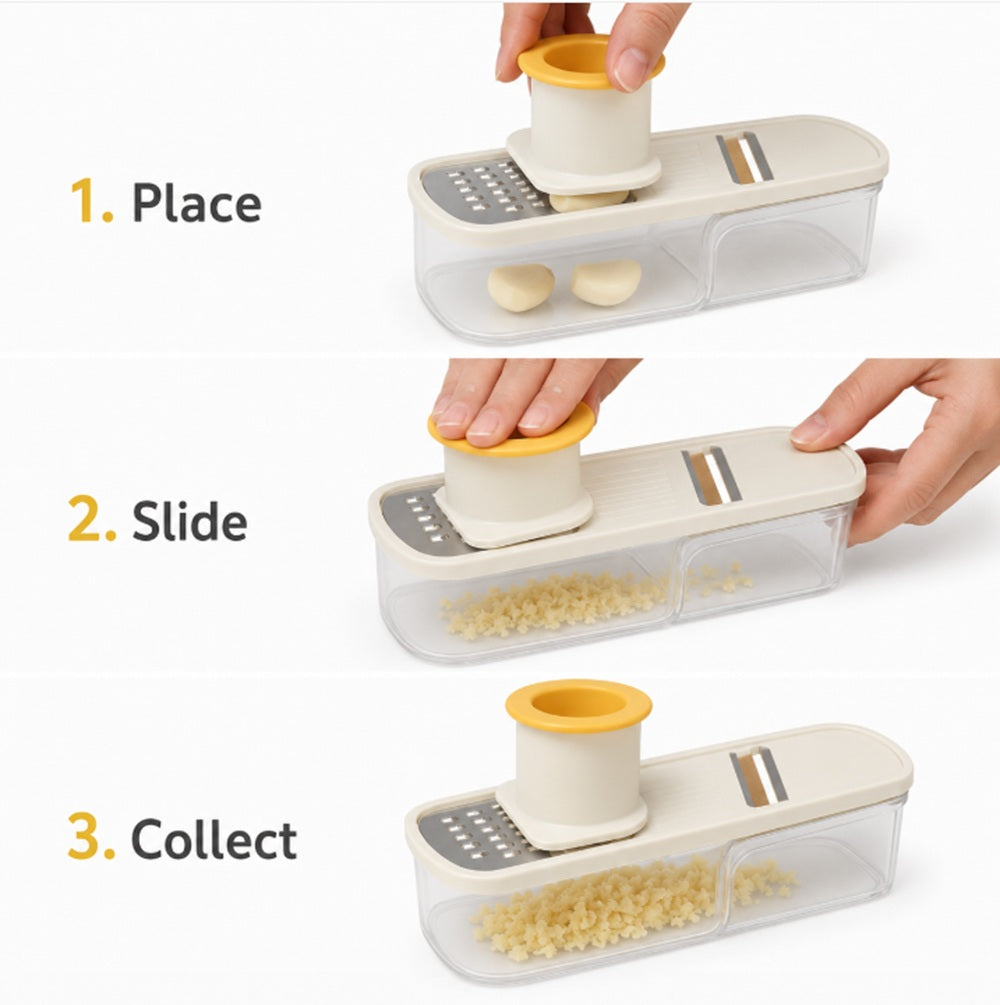 3-in-1 Mini Ginger & Garlic Slicer with Guard | TIKA