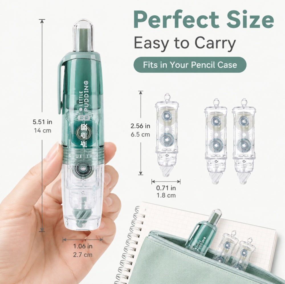 Retractable Double-Sided Tape Runner with 2 Refills | TIKA