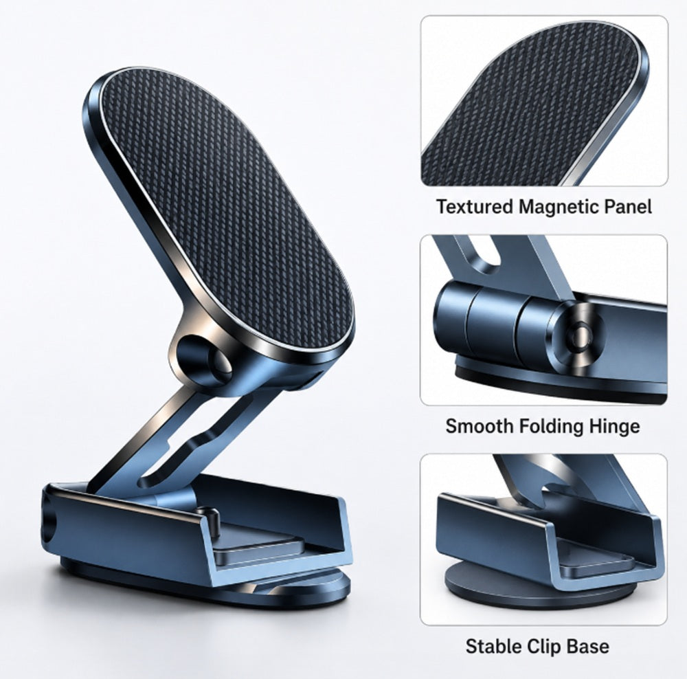 360° Rotating Foldable Magnetic Car Phone Mount | TIKA