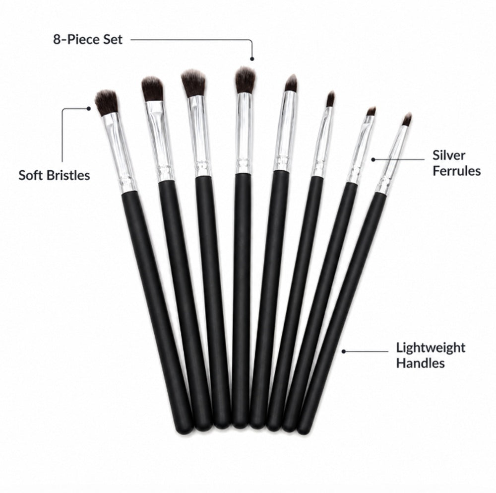 8-Piece Eye Makeup Brush Set | TIKA