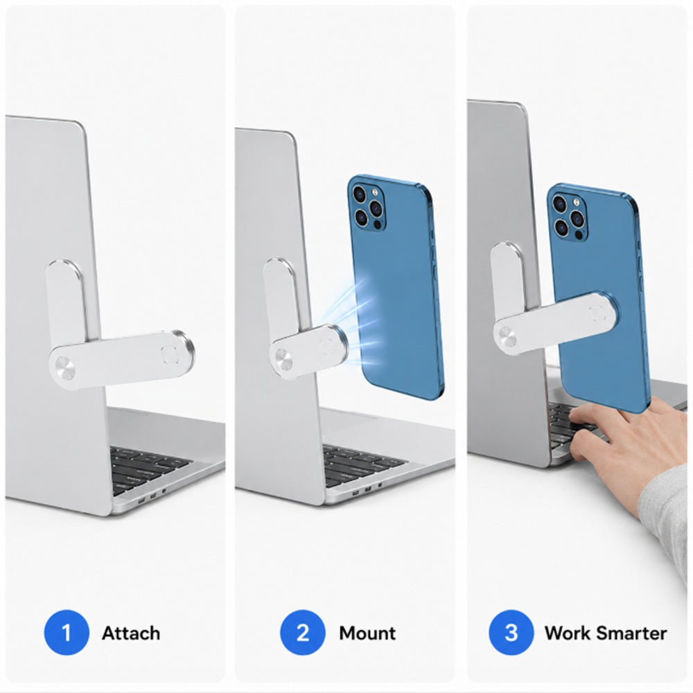 Adjustable Magnetic Laptop Side Phone Holder | TIKA