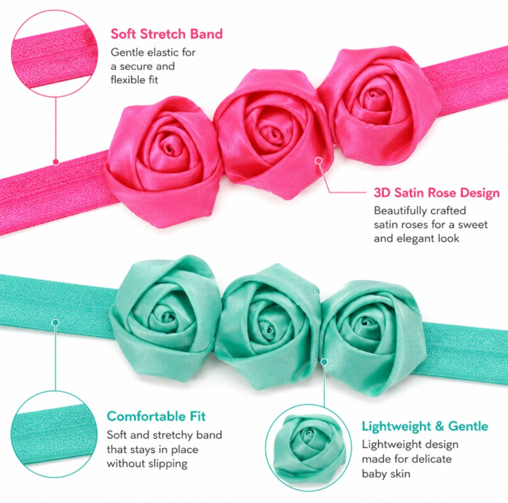 8-Piece Baby Girl Bow Headband Set | TIKA