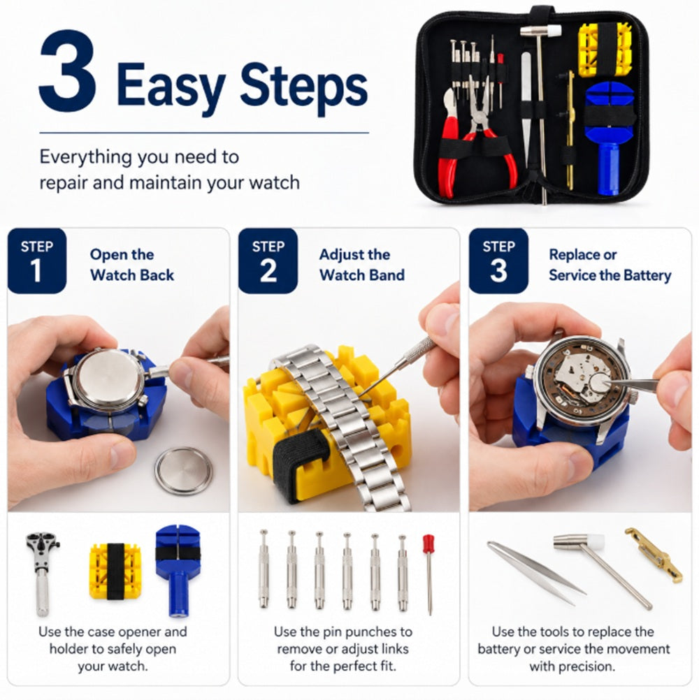 16-Piece Watch Repair Tool Kit | TIKA