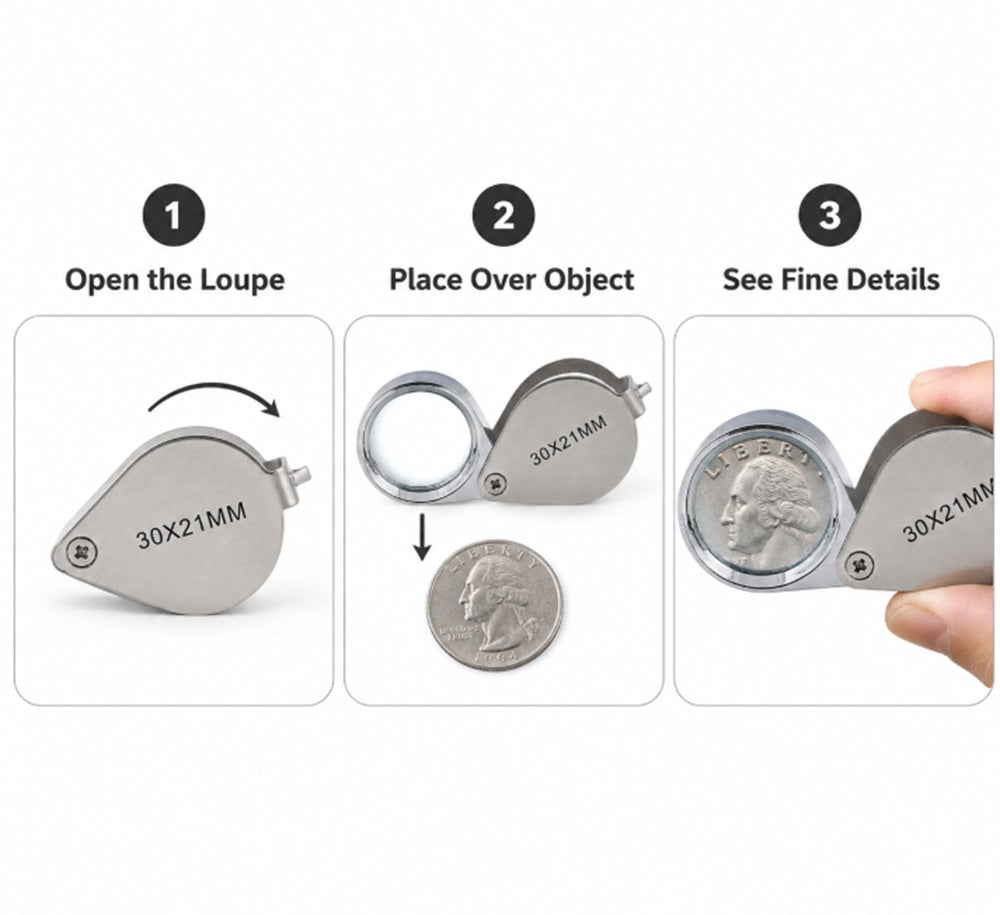 30X 21mm Jeweler Loupe Magnifier | TIKA
