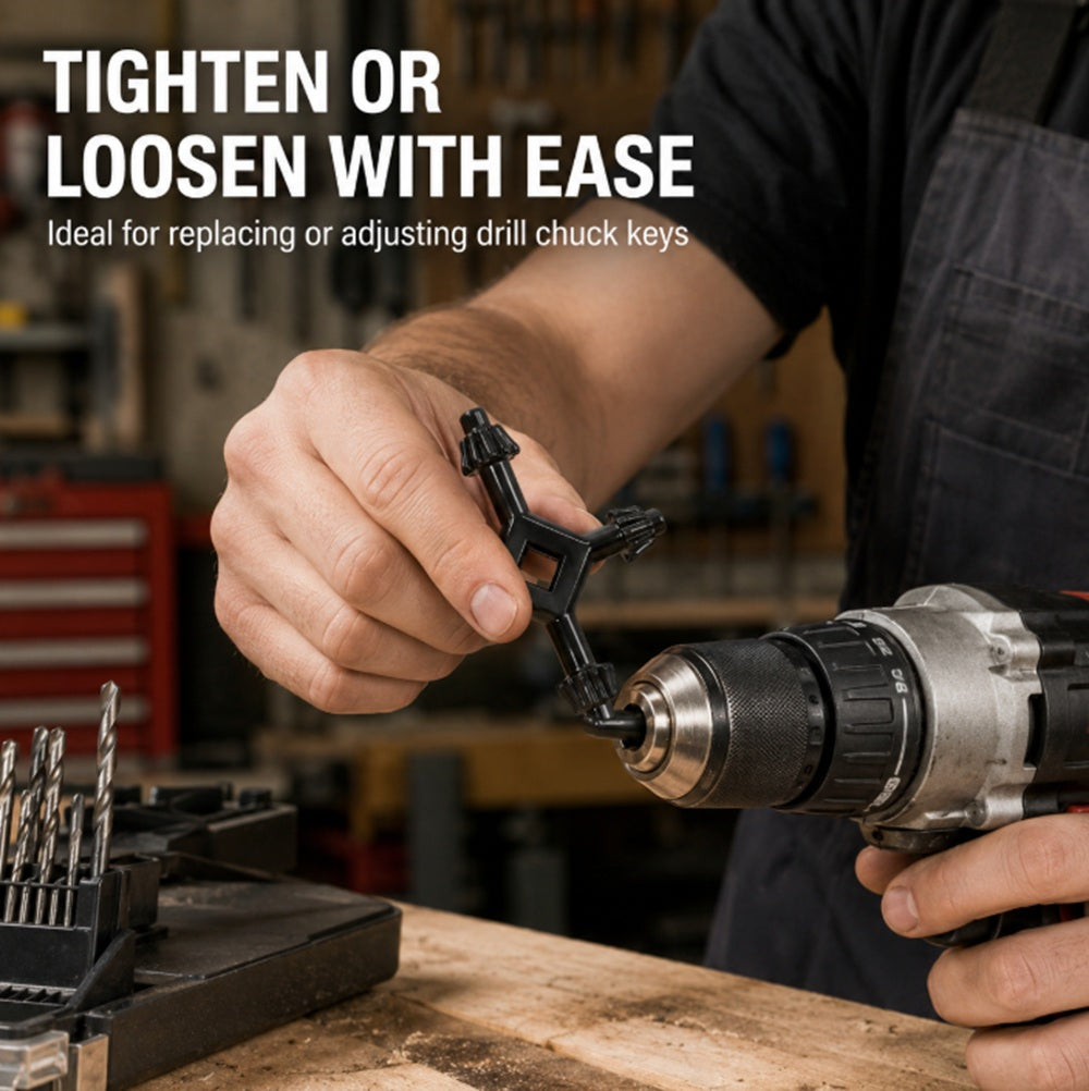 4-Way Carbon Steel Drill Chuck Key | TIKA