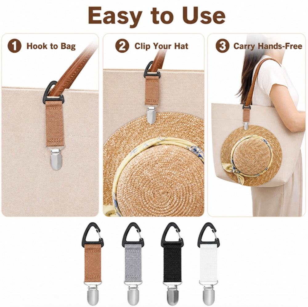 4-Pack Elastic Travel Hat Clips | TIKA