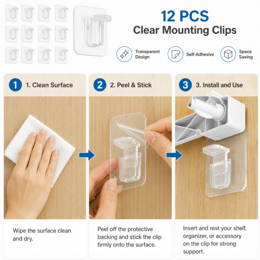 12-Pack Self-Adhesive Shelf Support Pegs | TIKA