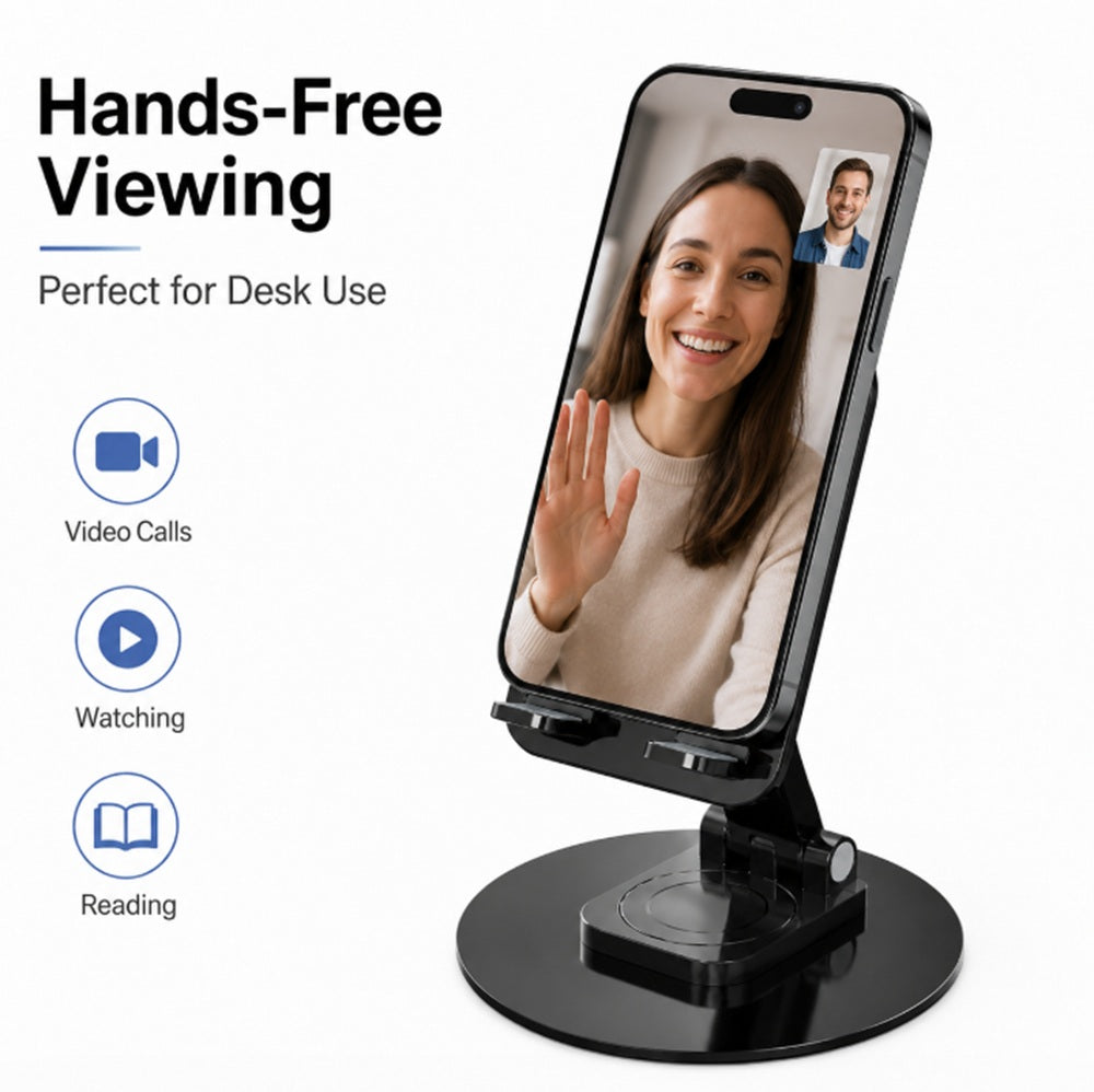360° Rotating Foldable Phone & Tablet Desk Stand | TIKA
